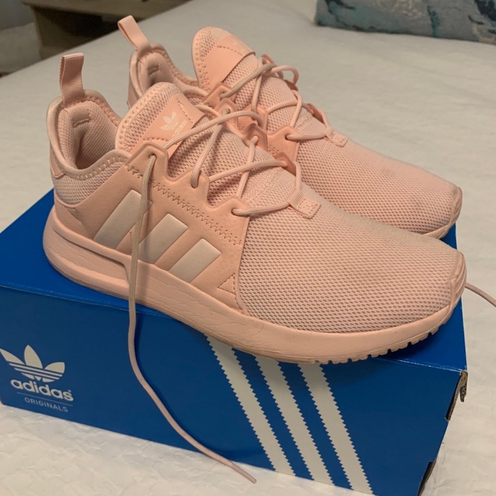 Adidas Pink Sneakers - they are a kids 5.5 but for like women’s 7.5